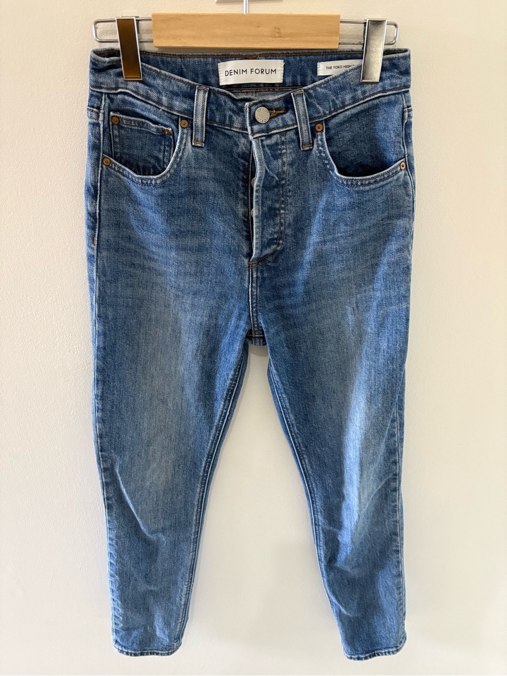 Denim Forum Women's Yoko High Rise Slim Jeans -Size 26X28L